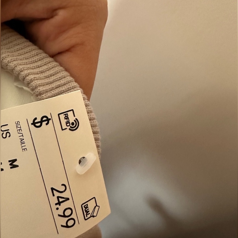 H & M Beige Long Sleeve sweatshirt - Picture 3 of 3